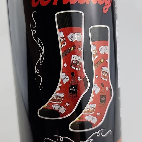 Original Whiskey Unisex Novelty Crew Socks Collectible Tin Bottle One Size - Picture 2 of 9